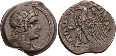 AE26 de Ptolomeo VI y Cleopatra I Thea. 11520876.m