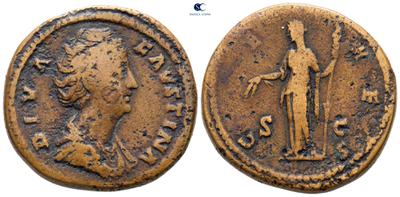 Sestercio de Faustina I. CERES. Ceres estante a izq. Roma 10787993.m