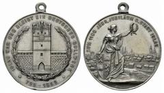 Schützenmedaillen Tragbare Bronzemedaille 1873 Brüx / Most, Mähren