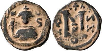Felus de imitación bizantina. Época del Rashidun 5721668.m