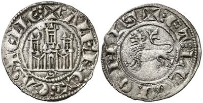 Dinero prieto de Alfonso X. Sevilla. Emisión 1270 d C. 4786986.m