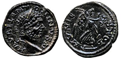 AE23 de Caracalla. MVNICIP STOBI. Nike a dcha. Stobi (Macedonia) 367472.m