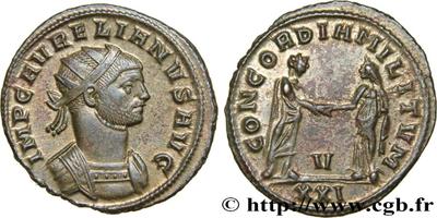 Aureliano de Aureliano. CONCORDIA MILITVM. Siscia 5632771.m