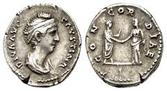 Silver Roman Denarius coin of Diva Faustina I c 140-141 A.D good 3.19g 19mm