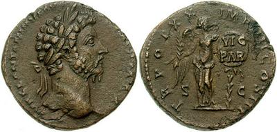 Sestercio de Marco Aurelio. TR POT XX IMP IIII COS III /S C. Victoria 131499.m