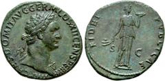 Domitian, AE As, Fides Publica, 86 AD