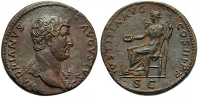 Sestercio de Adriano. IVSTITIA AVG COS III P P /S C 3168157.m