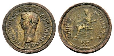 Dupondio imitativo de Claudio I. Ceres Augusta / S C 2088658.m