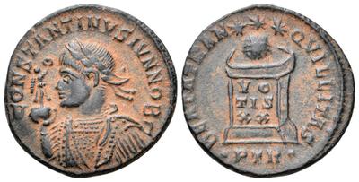 AE3 de Constantino I. BEATA TRANQVILLITAS. Trier 3223213.m