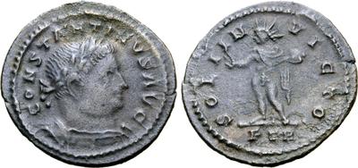 1/2 Nummus de Constantino I. SOLI INVICTO. Trier 7493258.m